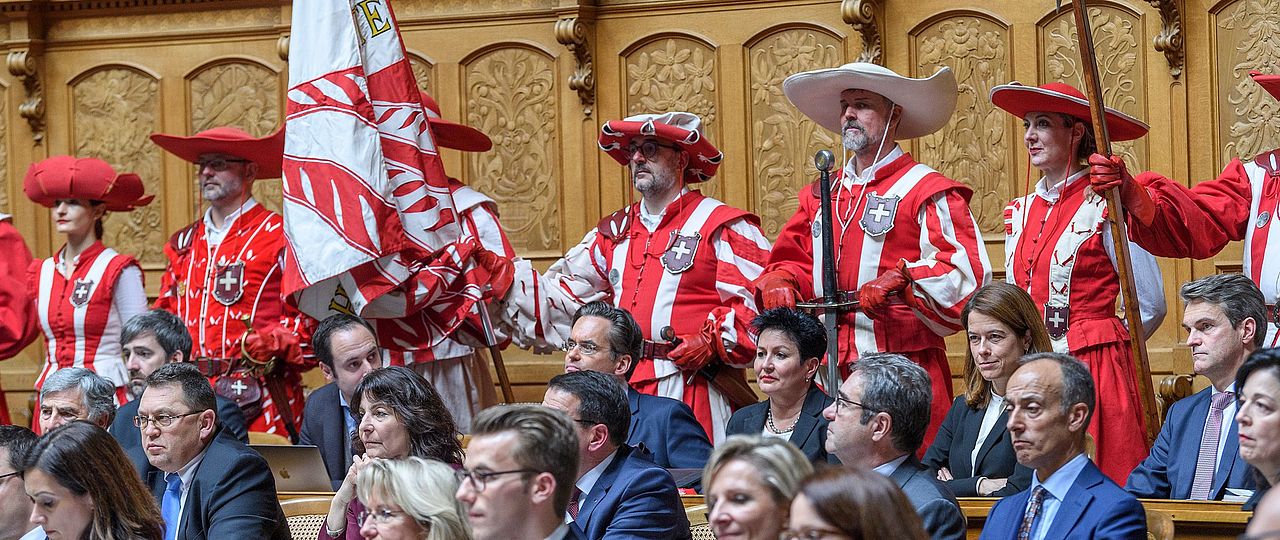 BERNE 02.12.2019 - Cérémonie d'ouverture de la 51 ème législature au Parlement. © Béatrice Devènes / Services du Parlement