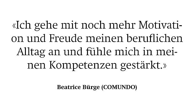Referenz Beatrice Bürge (COMUNDO)