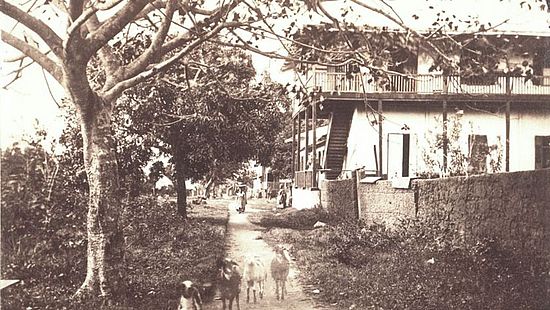 Historical picture of Abokobi from Basel Mission Archives