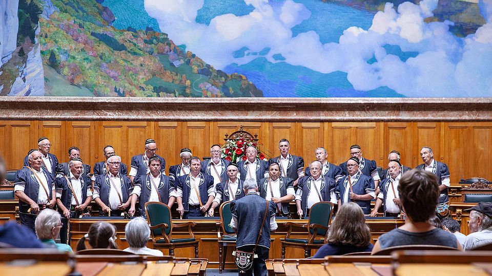 choir performs at swiss parliament