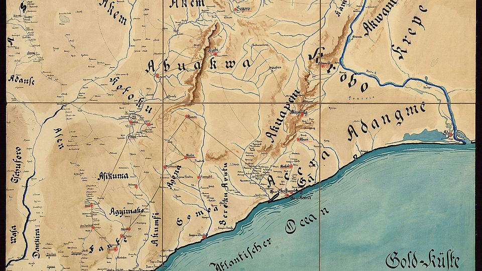 Ausschnitt aus alter Landkarte