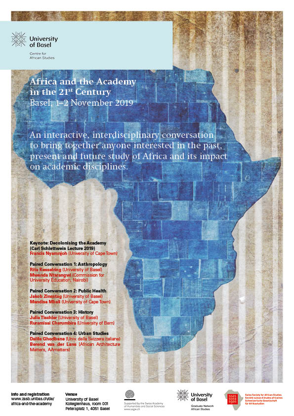Poster of the conference Africa and the Academy in the 21st Century