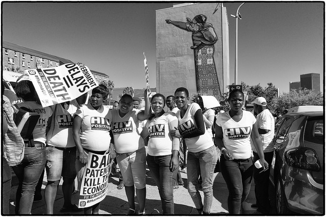 Picture of protest by Treatment Action Campagin in Cape Town 2014 by Louis Reynolds